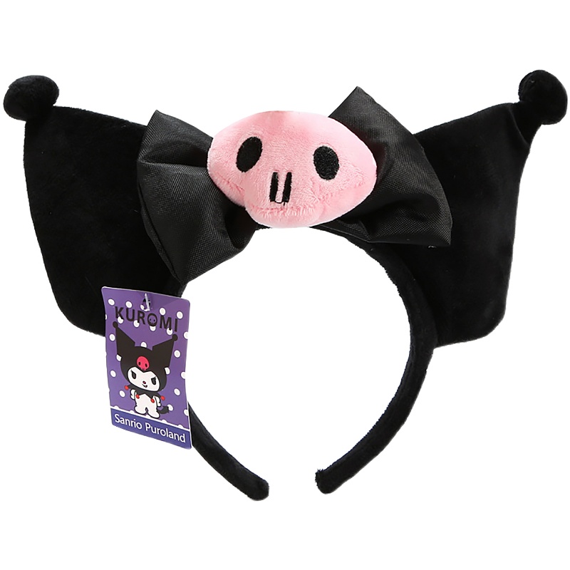 BlackJapan Kulomi hair hoop kuromi Xingdailu cosplay Hairpin female Pressure hair Headband Cartoon Hair accessories