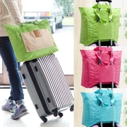 Túi du lịch gấp túi hành lý dung lượng lớn túi máy bay vai có thể được đặt trường hợp xe đẩy túi lưu trữ xách tay - Vali du lịch
