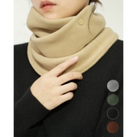 Двусторонний бархатный шарф, демисезонная утепленная накидка, с защитой шеи