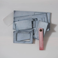 Туманный восковой кожаный синий цвет красный