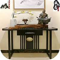Новое китайское крыльцо Тайвань простые и современные исполнительные стол с твердым деревом корпус Дом Голоризированный Дуан Джингтай дзен дзен дзен для столовой мебели