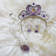 Công chúa Sophia của Vương miện Amulet Necklace Earrings Ba mảnh Nhà Girl Đồ chơi