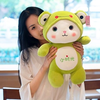 Зеленая кошка становится лягушкой