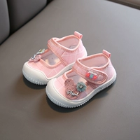 Детская тканевая обувь для принцессы для раннего возраста для девочек, мягкая подошва
