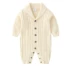 Baby jumpsuit dệt kim 2019 thu đông nam nữ em bé harem lapel twist áo len trẻ sơ sinh ấm áp phù hợp với leo núi - Áo liền quần Áo liền quần