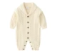 Baby jumpsuit dệt kim 2019 thu đông nam nữ em bé harem lapel twist áo len trẻ sơ sinh ấm áp phù hợp với leo núi - Áo liền quần