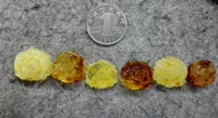 Пчелиный воск с янтарной пиони-цветочной розой инкрустации размер отверстия см. Сравнение C31-36