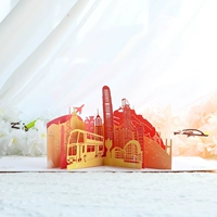 Китайская памятная трехмерная открытка, карточки, 3D, делается под заказ, креативный подарок