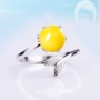 Nhẫn bạc 925 sterling trống đặt nhẫn pha lê sáp ong hỗ trợ nhẫn 6 mm 7mm 8 mm 9mm10mm nhẫn nam vàng trắng