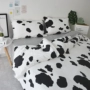 Bắc Âu phong cách đơn giản bông đốm chó giường bốn miếng bông hoạt hình mô hình con bò 1.8m chăn tấm - Bộ đồ giường bốn mảnh chăn ga