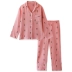 Rắc đường! Cà rốt Nhật Bản đôi bông gạc đôi đồ ngủ nam và nữ mùa thu và mùa đông dài tay phù hợp pijama nữ Cặp đôi