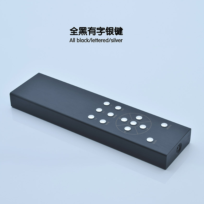 Black Shell Silver Button With Wordssound television CD VCD DVD Set top box decoder Power amplifier Front stage superior quality universal aluminum Learning type Remote control
