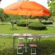 One Table 4 Стул+2,4 метра апельсиновый зонтик+зонтик сидит