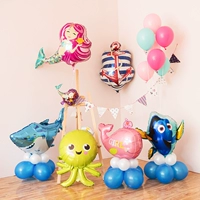 Морской воздушный шар, вечернее платье, украшение для детского сада, макет, акула, русалка, осьминог