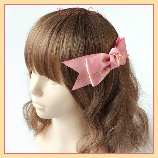 Side Clip - Pink (One)【 Slow mass 】 Pumpkin cat Candy Boxes lovely Gift box Headwear hair hoop Small things Neck ring KC