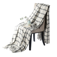 nhỏ gọn mô hình phòng màu trắng kẻ sọc đan mùa hè chăn chân Ý giường để có một giấc ngủ ngắn sofa khăn mềm váy văn phòng giản dị - Ném / Chăn chăn nỉ nhung