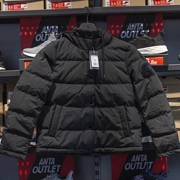 Anta jacket cardigan gió 2018 mùa đông mới đoạn ngắn dày ấm áp thể thao trùm đầu xuống áo khoác nữ