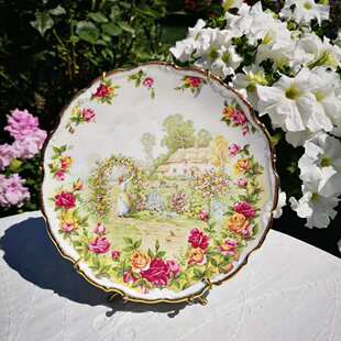 Западная фарфоровая коллекция Royal Albert Old Town Rose Торт-диск серия