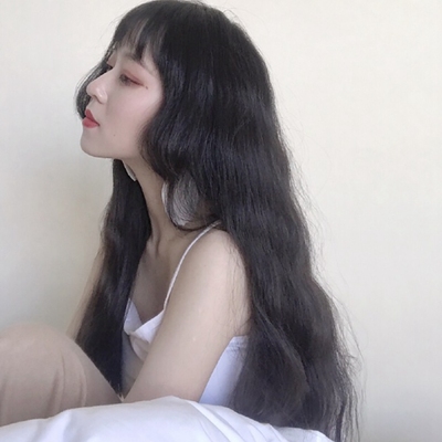 taobao agent Korean version of small wave corn hot fake fake hair soft girl Bo Liu Hai long curly curly hairstyle girl simulation scalp top wig