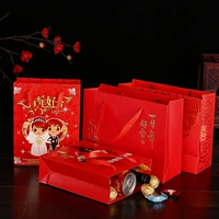 Красная цветная льняная сумка, большая подарочная коробка, китайский стиль, подарок на день рождения