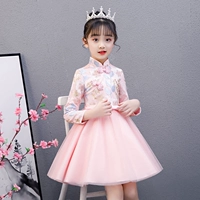 Демисезонное детское платье, юбка, утепленный наряд маленькой принцессы, осеннее ханьфу, коллекция 2023