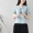 Áo phông nhỏ bằng vải cotton và áo sơ mi nữ 2019 hè mới size lớn retro khóa cổ chữ V áo thun ngắn tay - Áo phông