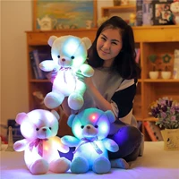 Glowing Teddy Bear Doll Small Doll Bear Bán buôn đồ chơi sang trọng Panda Hug Bear Buddy Gửi bạn gái - Đồ chơi mềm đồ chơi bé gái 