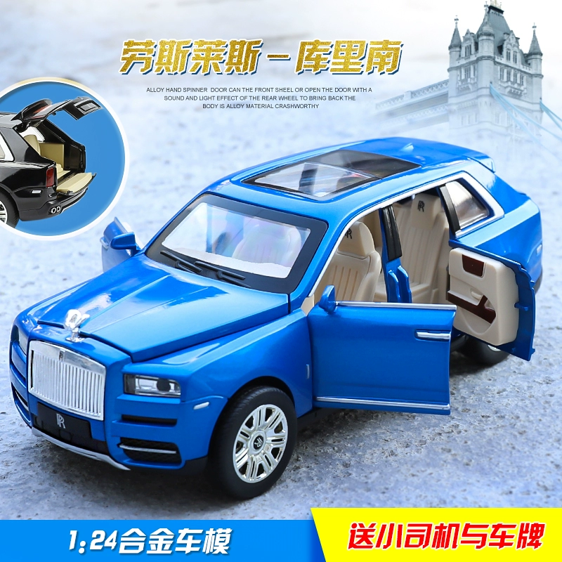 Rolls Royce Cullinan Off-road Xe hợp kim Mô hình xe mô phỏng Kéo lại 6 cửa Đồ chơi mô hình xe trang trí - Chế độ tĩnh