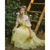 花间裳 Платье, летняя длинная юбка, облегающий крой, французский стиль