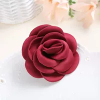 Camellia trâm nhỏ vải thơm satin tăng hoa lớn trâm kim hoa lắp ráp chuyên nghiệp hoa thủ công - Trâm cài trâm cài áo hàn quốc