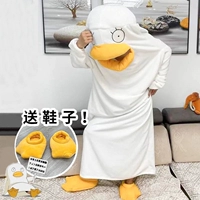 B.Duck, забавная пижама, женский зимний удерживающий тепло спальный мешок, большой размер, популярно в интернете, утка, осенняя