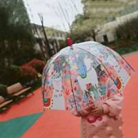 Милая альпака, детский автоматический пластиковый зонтик для детского сада для друга