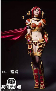 taobao agent [Afu] World of Warcraft Red Dragon Queen's armor head jewelry boots cos cos