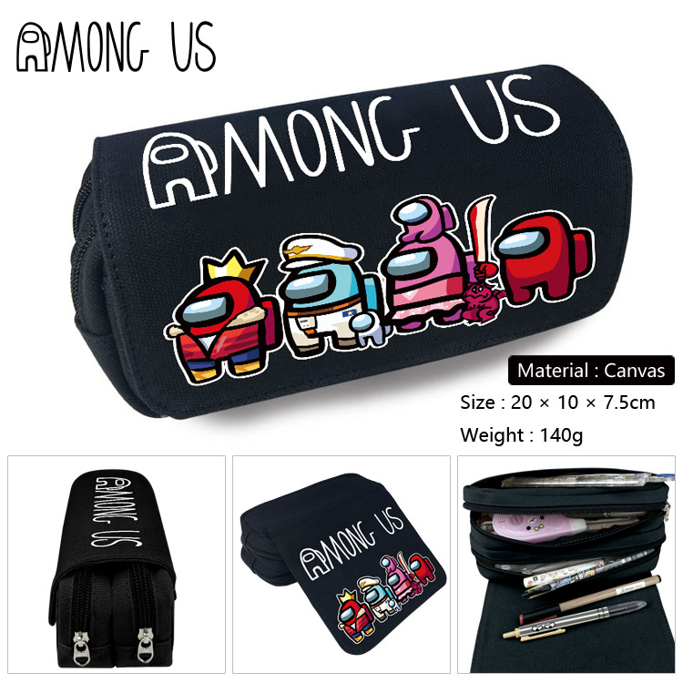 Among&us-15Among us periphery Pencil case Space Werewolf kill canvas Pencil case male girl student student comic pencil-box pencil case