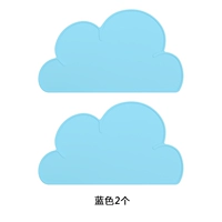 2 синие подушки ужина