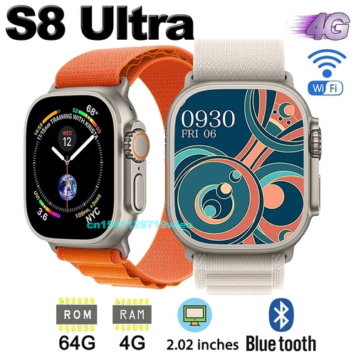 Новый 4G S8 Ultra Smart Watch Ultra Series 8 Google App WiFi S