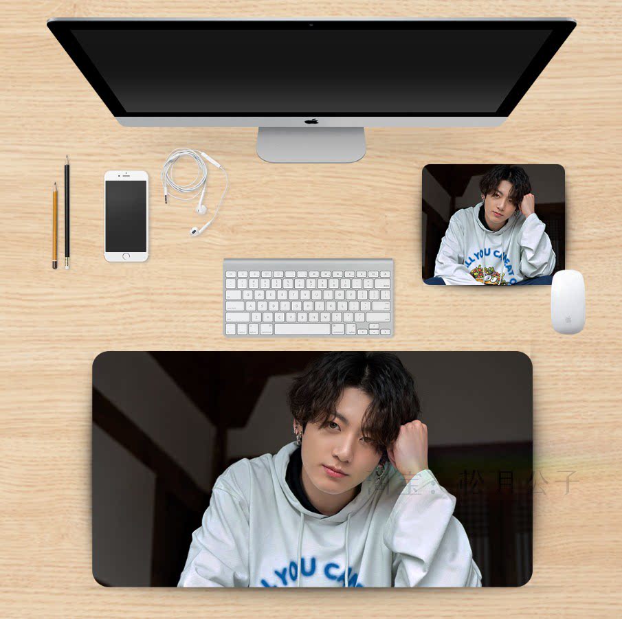 BTS Bulletproof Youth Tuan Tian Yiguo Shop Cushion Mouse Guts Super Large Desk Case Custom Customized Keyboard Jungkook
