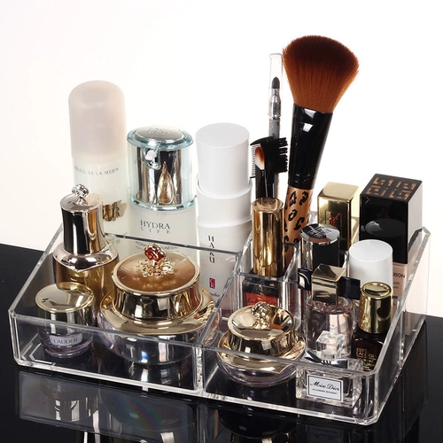 Косметическая коробка для хранения, кисть для ухода за кожей, помада, база под макияж, пластиковая коробка для косметики, туалетный столик, популярно в интернете