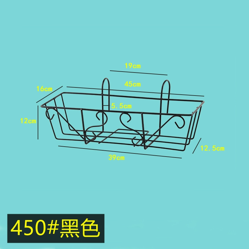 kệ trồng hoa ban công Lan can ban công móc treo tường hình chữ nhật giá hoa hình chữ nhật chậu hoa sắt treo sắt đơn giản lưới chống trộm móc treo kệ sắt trồng cây treo lan can ban công 