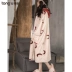 Tongue Winter Coral Velvet Ladies Pyjama Áo dài trùm đầu Plus Plus Velvet Thicken Pyjama Girl Ấm Flannel Áo choàng tắm - Night Robe Night Robe