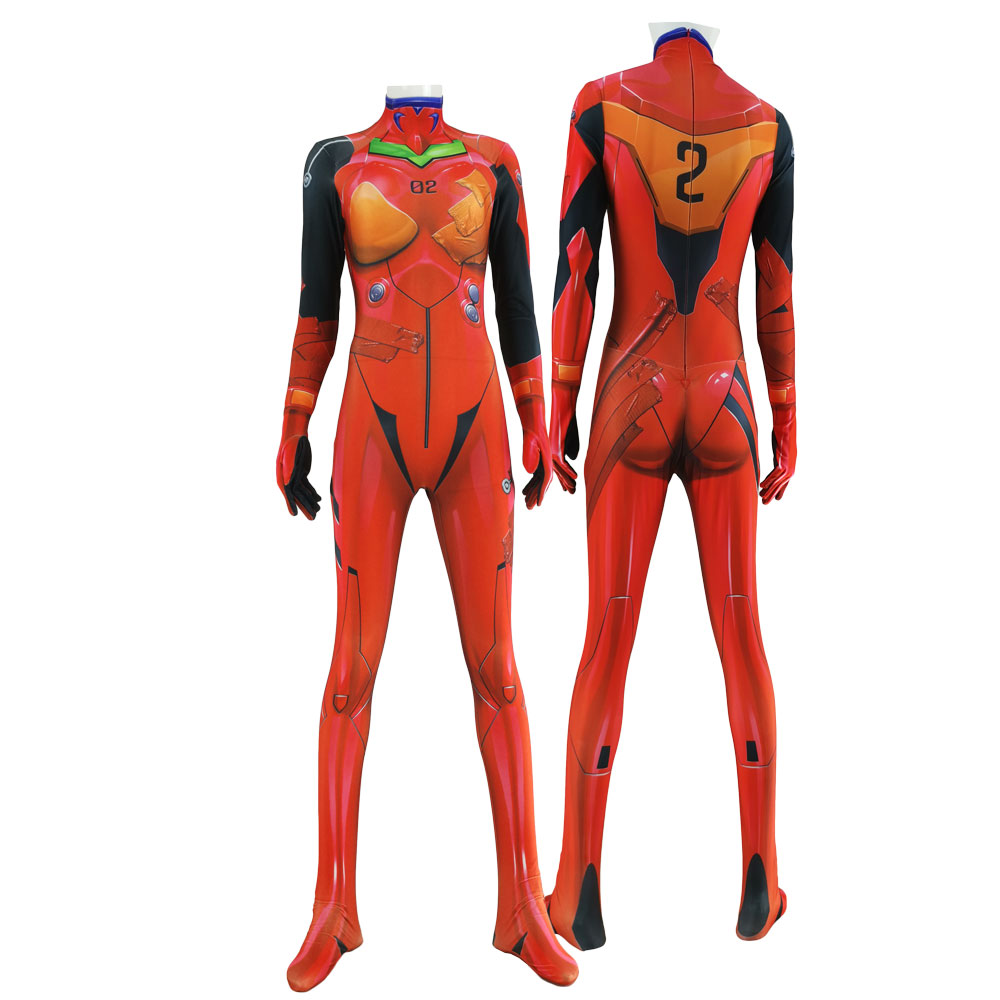 Red 1New century gospel warrior EVA warrior Cosplay Conjoined body Tights role play the role zentai suit