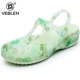 Veblen Crocs dép nữ mùa hè mới hoang dã dép mặc bên ngoài Hàn Quốc chống trượt nặng đáy dép thạch giày