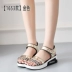 41 đôi sandal cỡ lớn nữ mùa hè 43 đáy phẳng 34 mới 33 chân béo rộng 40 bánh đáy dày 42 hoang dã 32 cỡ nhỏ 31 dép crocs nữ Sandal