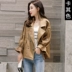 2018 mùa xuân và mùa thu mới da xe gắn máy áo khoác ngắn da nhỏ áo khoác nữ áo khoác Hàn Quốc phiên bản của lỏng pu da bf gió là mỏng áo khoác da nữ xịn hàn quốc Quần áo da
