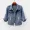 Mùa xuân và mùa thu denim jacket nữ phần ngắn Hàn Quốc phiên bản của mỏng giảm béo kích thước lớn áo sơ mi hoang dã bảy điểm tay áo jacket vest mùa hè