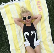 Mùa hè quần áo trẻ em bikini trẻ em áo tắm một mảnh nữ áo tắm trẻ em trẻ em thiên nga áo tắm 1-7 tuổi - Đồ bơi trẻ em