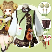 Genshin Impact cos máy chủ điểm Yaoyao cosplay trò chơi trọn bộ C máy chủ loli trang phục phù hợp với nữ bao gồm ba lô