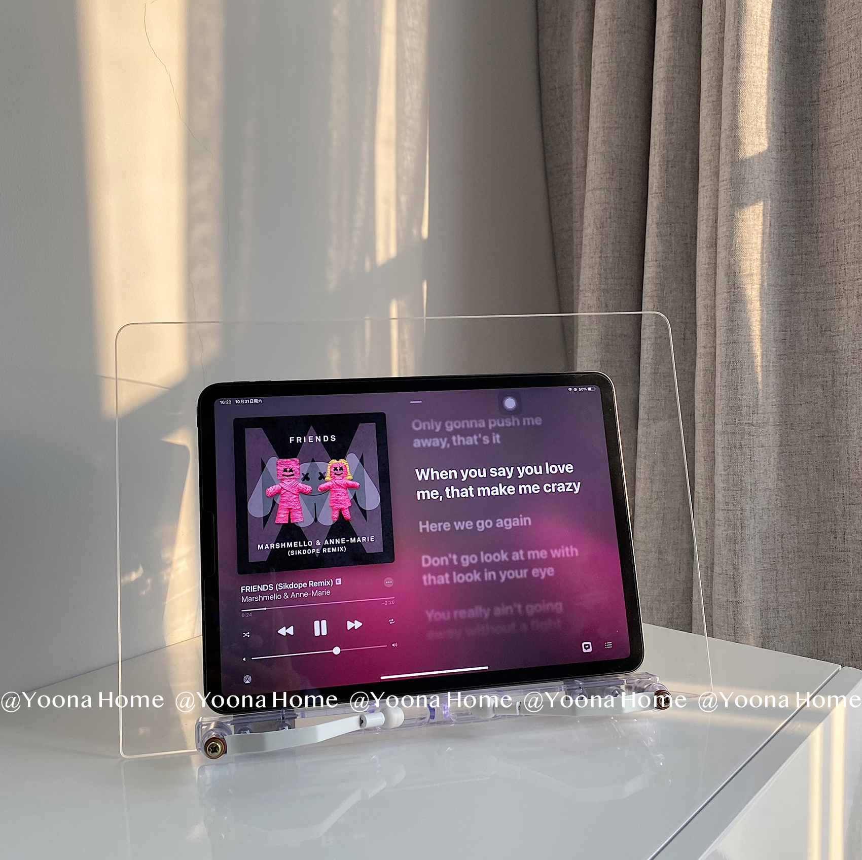 Heavy Version Of Reading Frame In StockYoonaHome the republic of korea ins Same transparent Acrylic Reading stand student Reading rack ipad Plate support