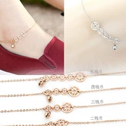 Phiên bản Hàn Quốc của 14K vàng hồng màu vàng vàng chân nữ chuyển đồng xu chuông đồng thời trang sức đơn giản không gây dị ứng quà tặng