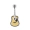 Guitar trâm dễ thương phim hoạt hình Nhật Bản tròn hợp kim guitar thời trang huy hiệu túi Messenger trang trí cá tính pin nhỏ - Trâm cài ghim cài áo vest nam Gucci